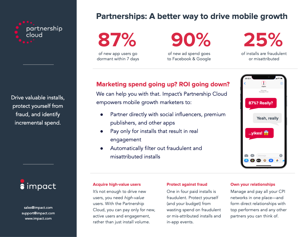 Partnership Cloud One-Sheet for Mobile Acquisition Teams