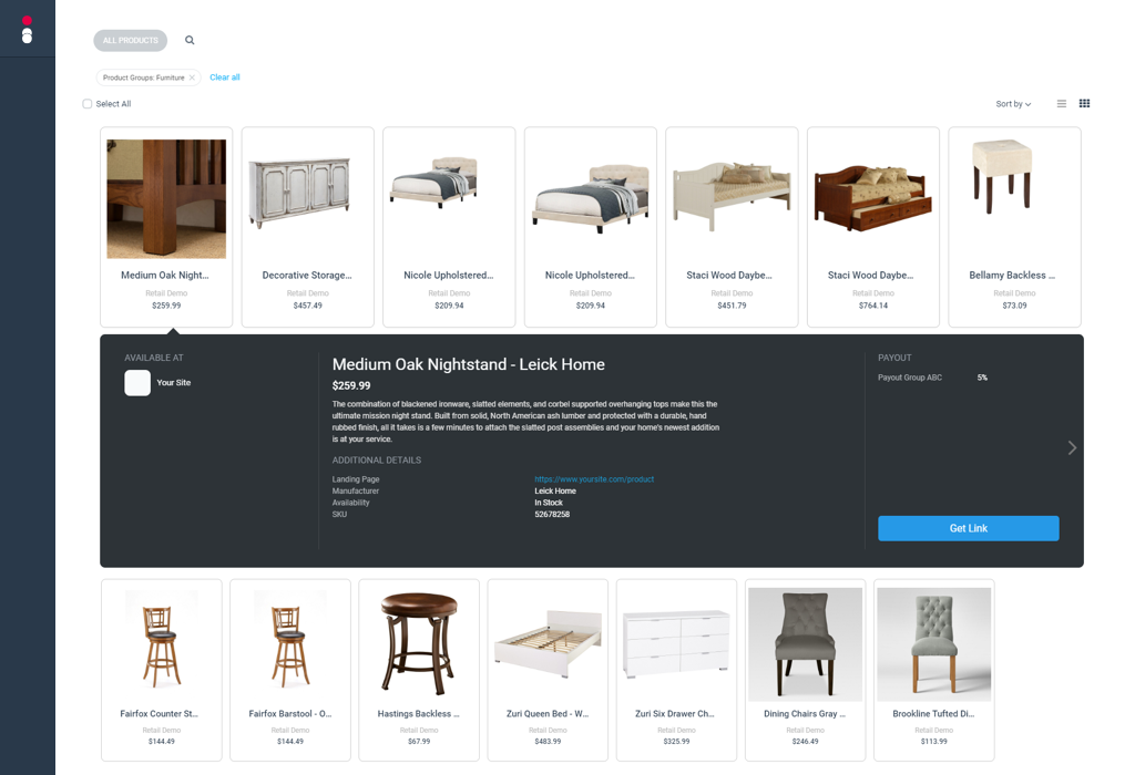 curated product catalogs