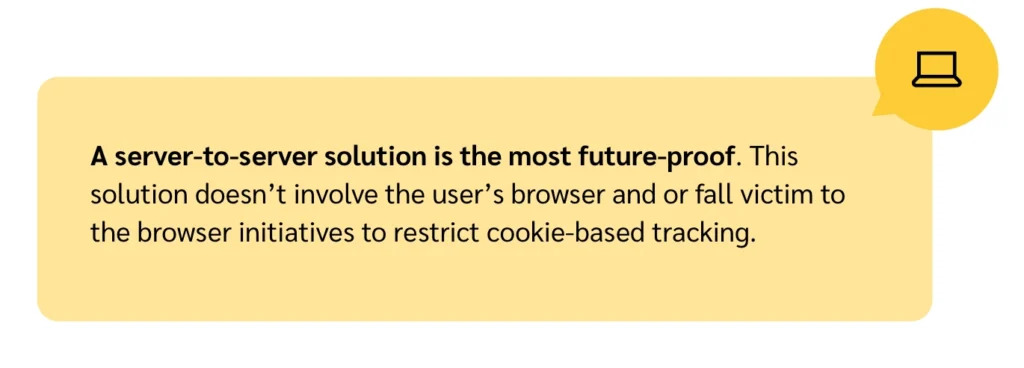 A visual representation of a server-to-server solution, emphasizing its future-proof capabilities in technology.