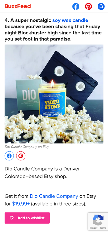 buzzfeed comtent product placement