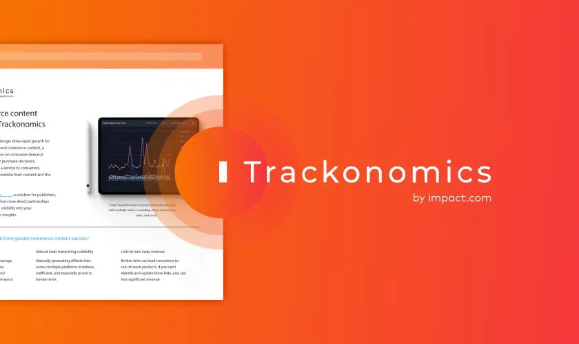 Boost commerce content revenue with Trackonomics