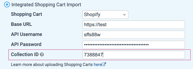 Integrated shopping cart import