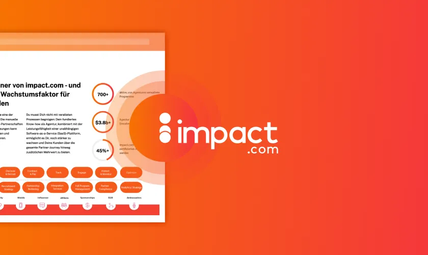 Werde Partner von impact.com – und werde zum Wachstumsfaktor für Deine Kunden