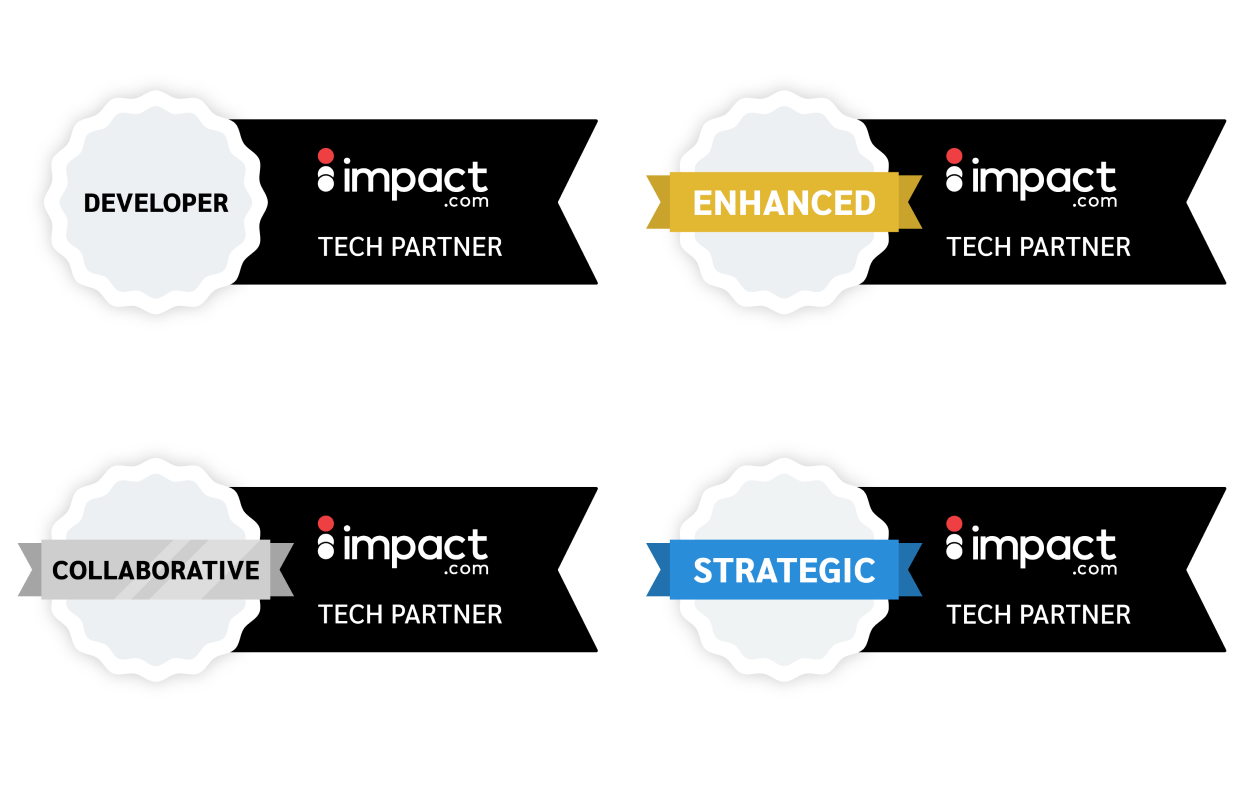 impact.com technology partners integration badges
