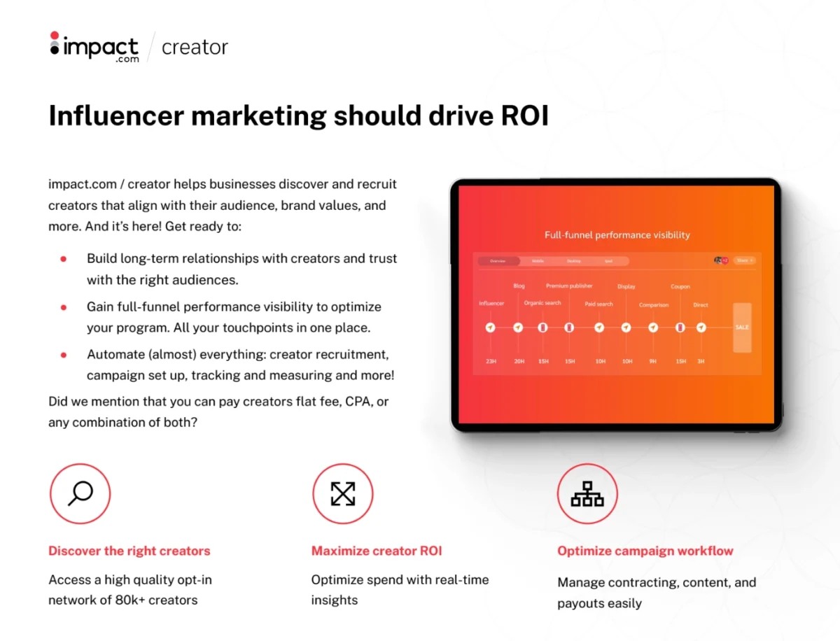 Influencer marketing should drive ROI