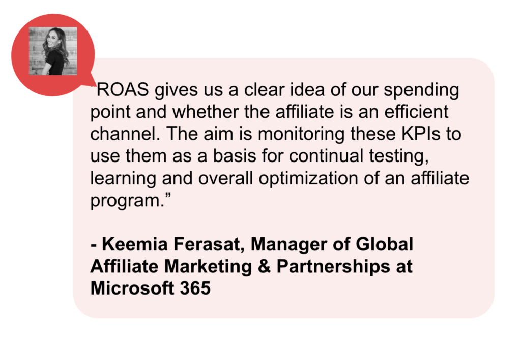 roas for affiliate marketing