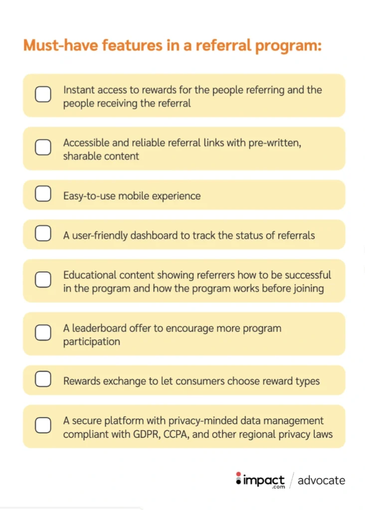 essential elements in a referral program