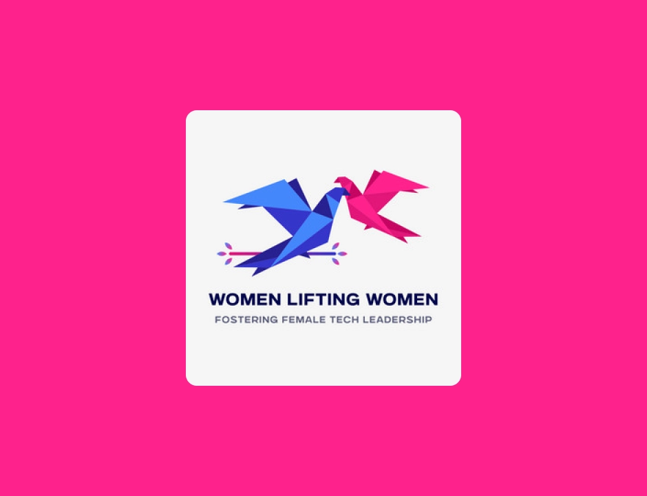 Logo featuring the phrase "Women Lifting Women" with empowering imagery symbolizing support and strength among women.