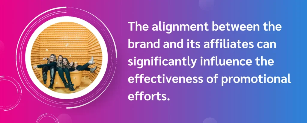 Visual representation of brand and affiliate alignment enhancing promotional effectiveness in marketing strategies.