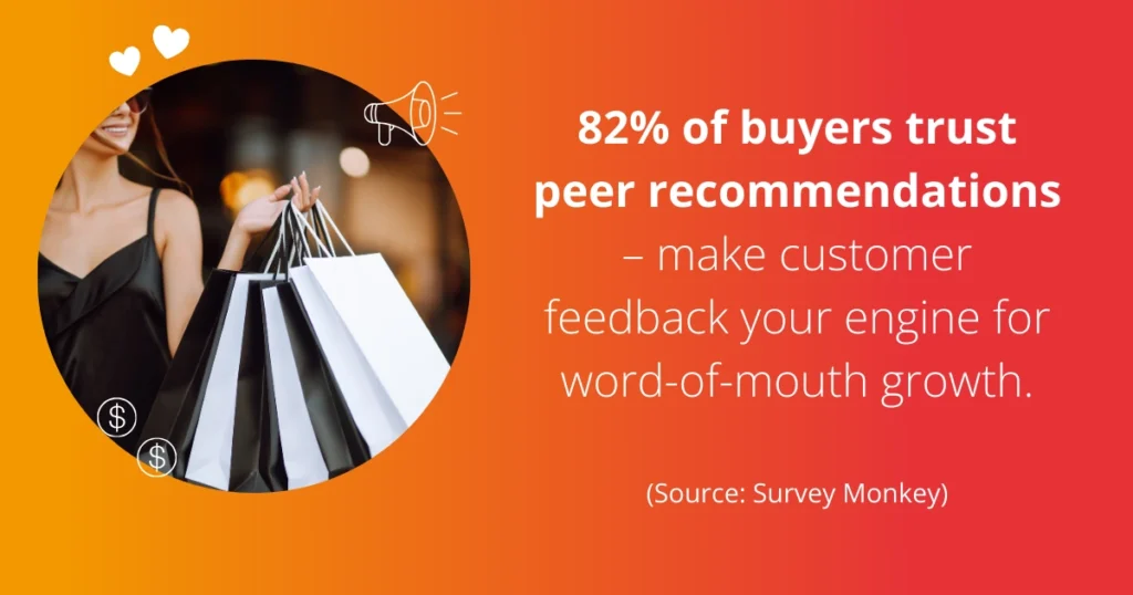 A visual representation of a buyer feedback survey, showcasing questions and response options for customer insights.