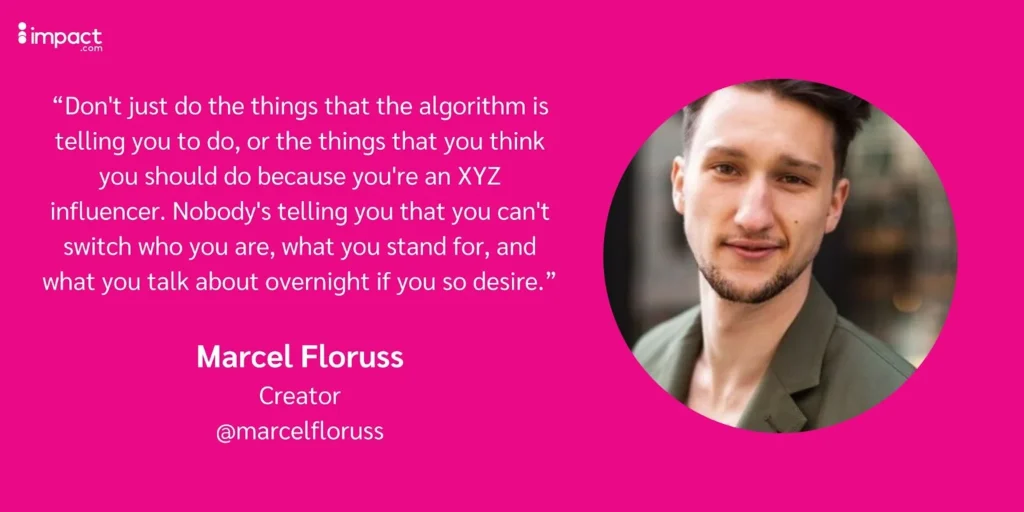 A thought-provoking image featuring Marcel Fucus with the quote about resisting algorithmic influence on decision-making.