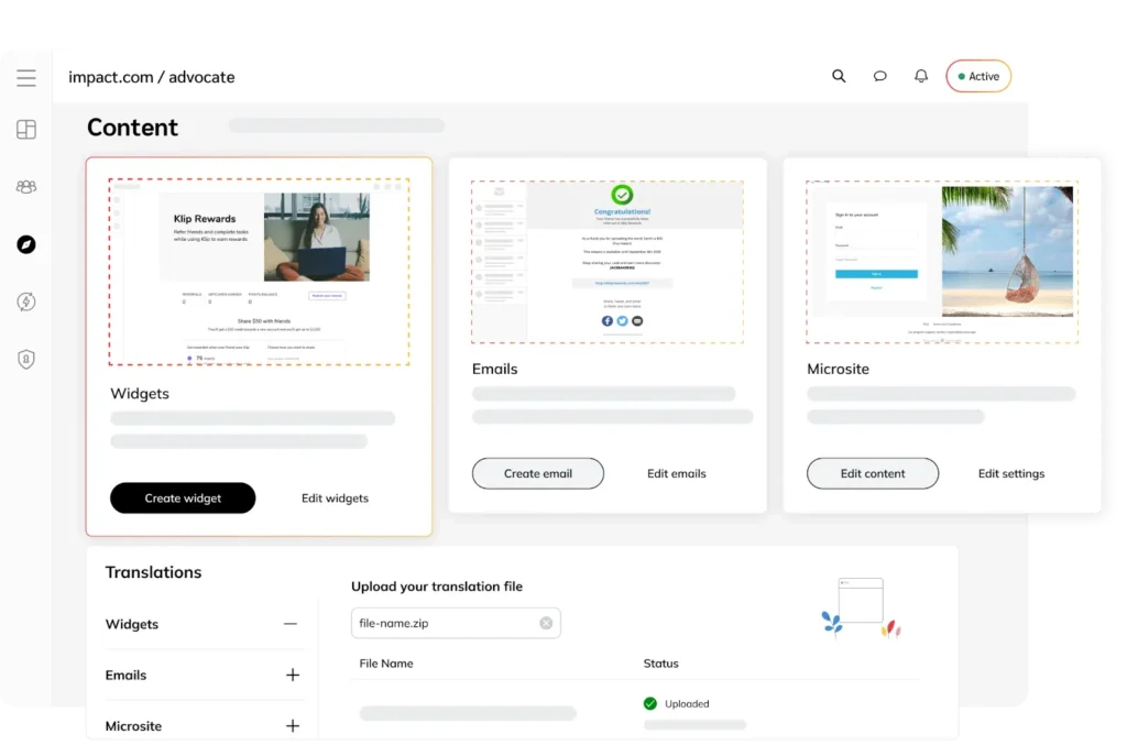 A website dashboard displaying multiple screens with various data and navigation options visible.