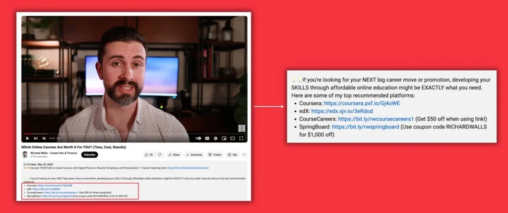 A video featuring Richard Walls' face displayed prominently against a vibrant red background.