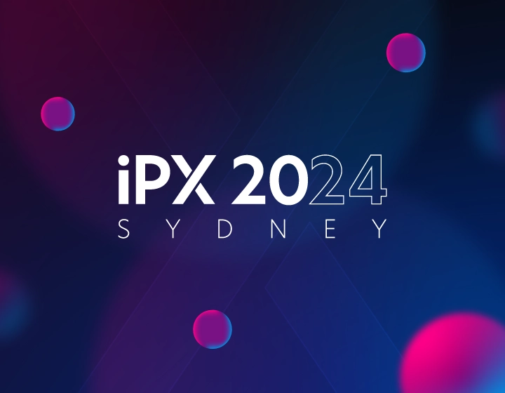 iPX 2024 Sydney on colourful background