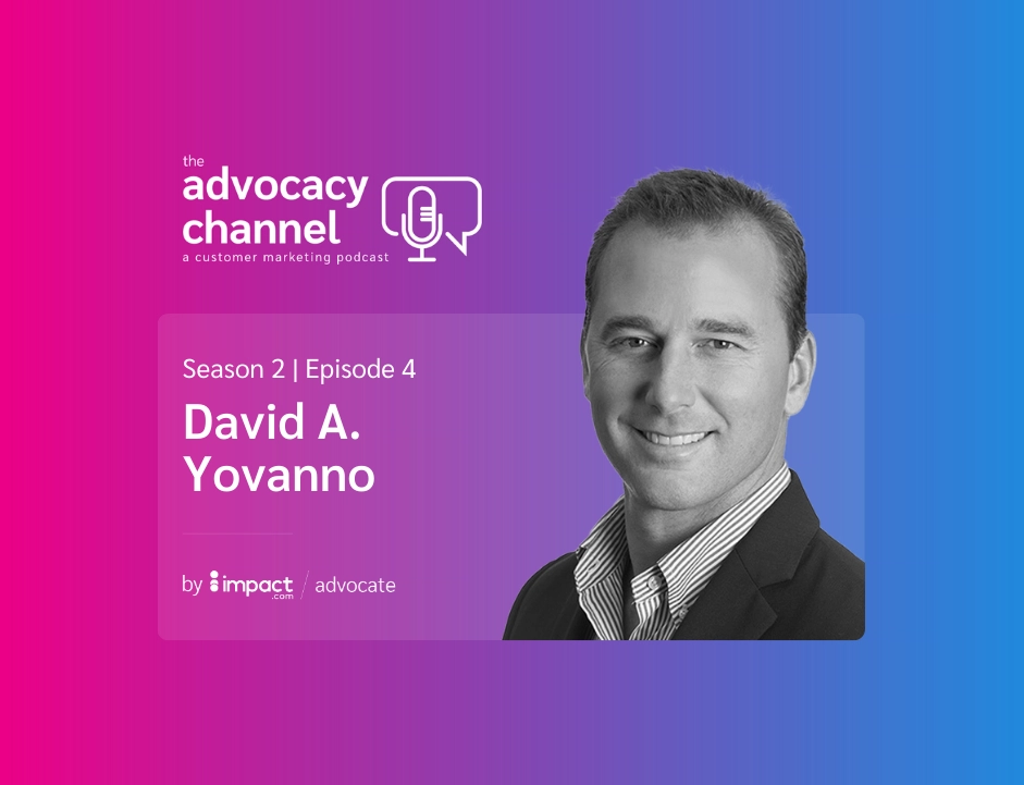 Cover art for "The Advocacy Channel" podcast featuring David A. Yovanno, Season 2, Episode 4. Colorful gradient background.