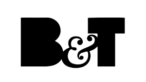 Stylized black logo featuring the letters "B" and "T" with an ornate ampersand "&" between them on a white background.