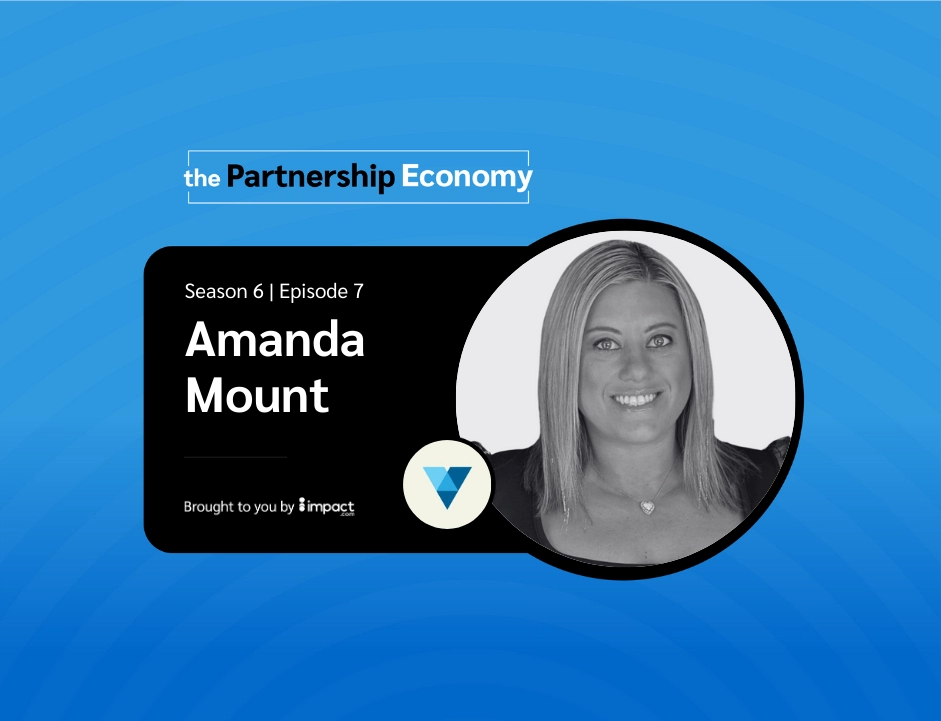 Graphic featuring the title "the Partnership Economy," Season 6, Episode 7, with the name Amanda Mount displayed prominently.