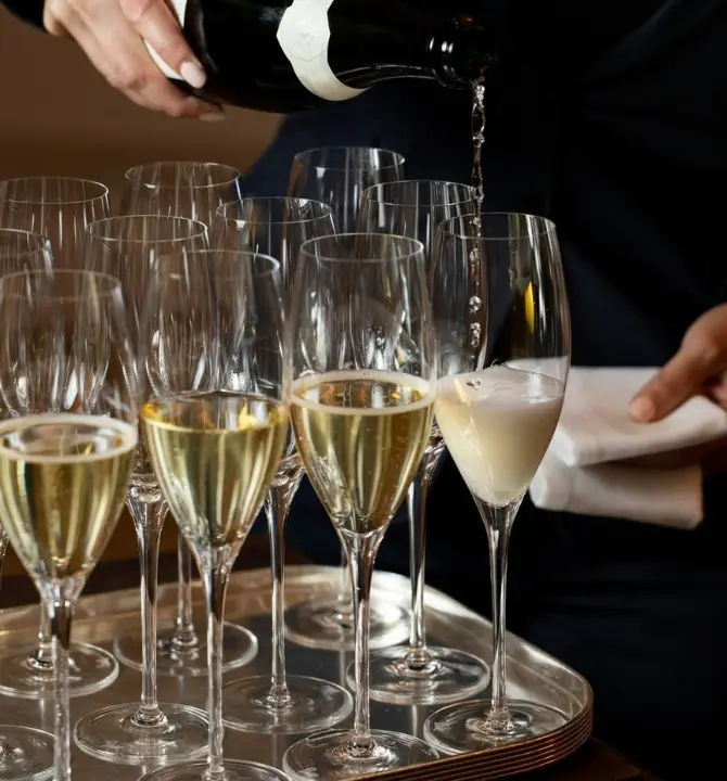 Champagne served at Per Se restaurant