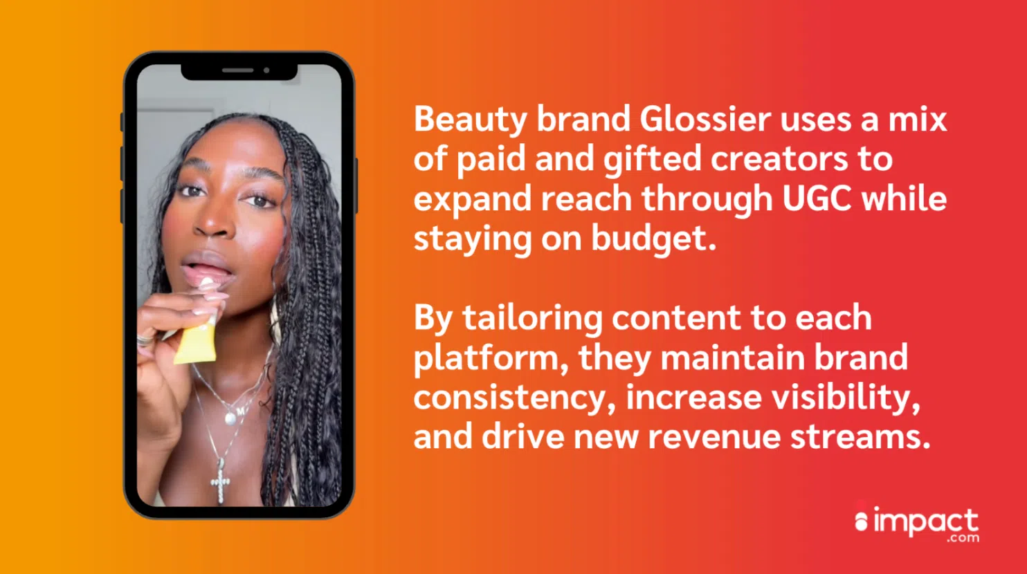 Glossier beauty brand showcasing a collaboration of various brands and gifted creators in a vibrant display.