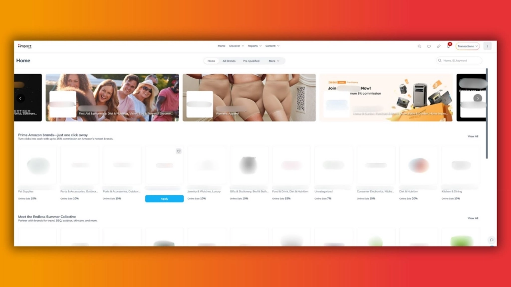 The app displays a diverse collection of images showcasing various subjects and themes.