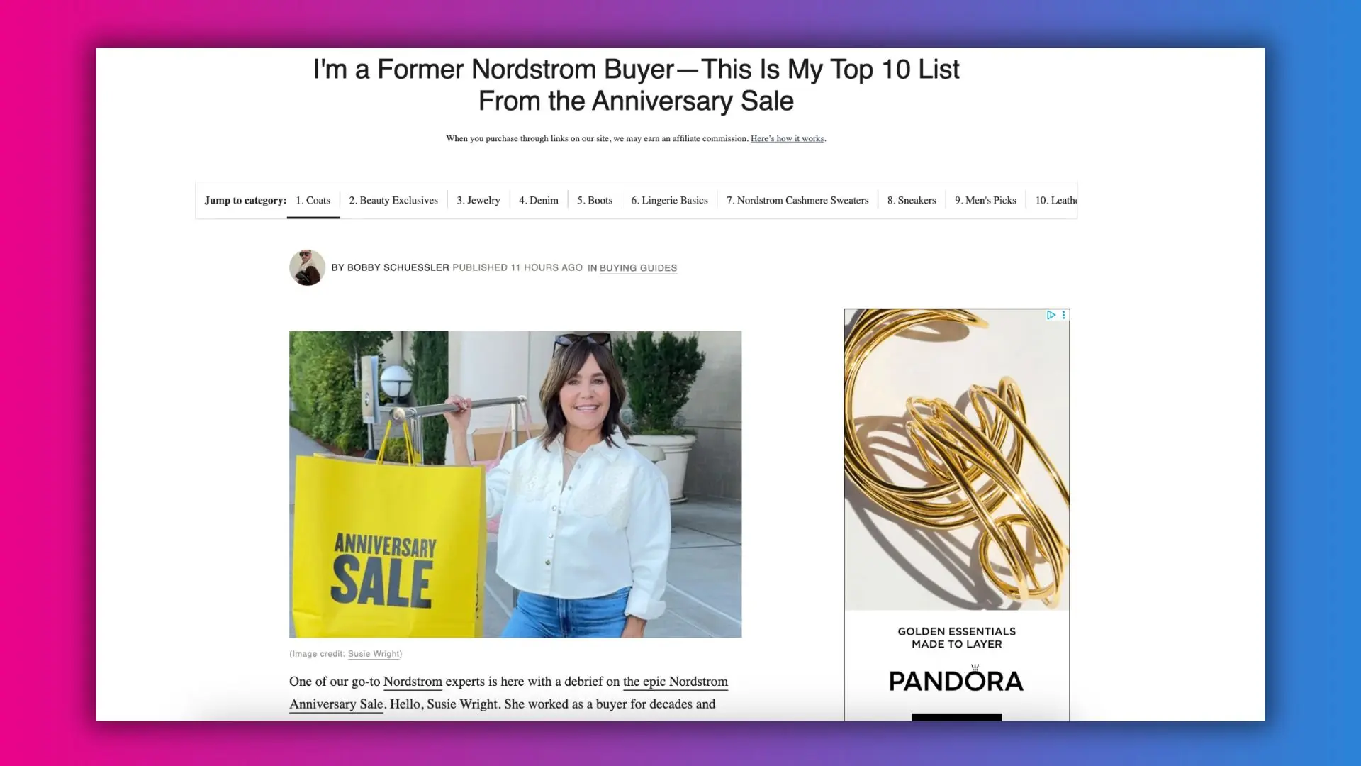 Woman holding a sale bag