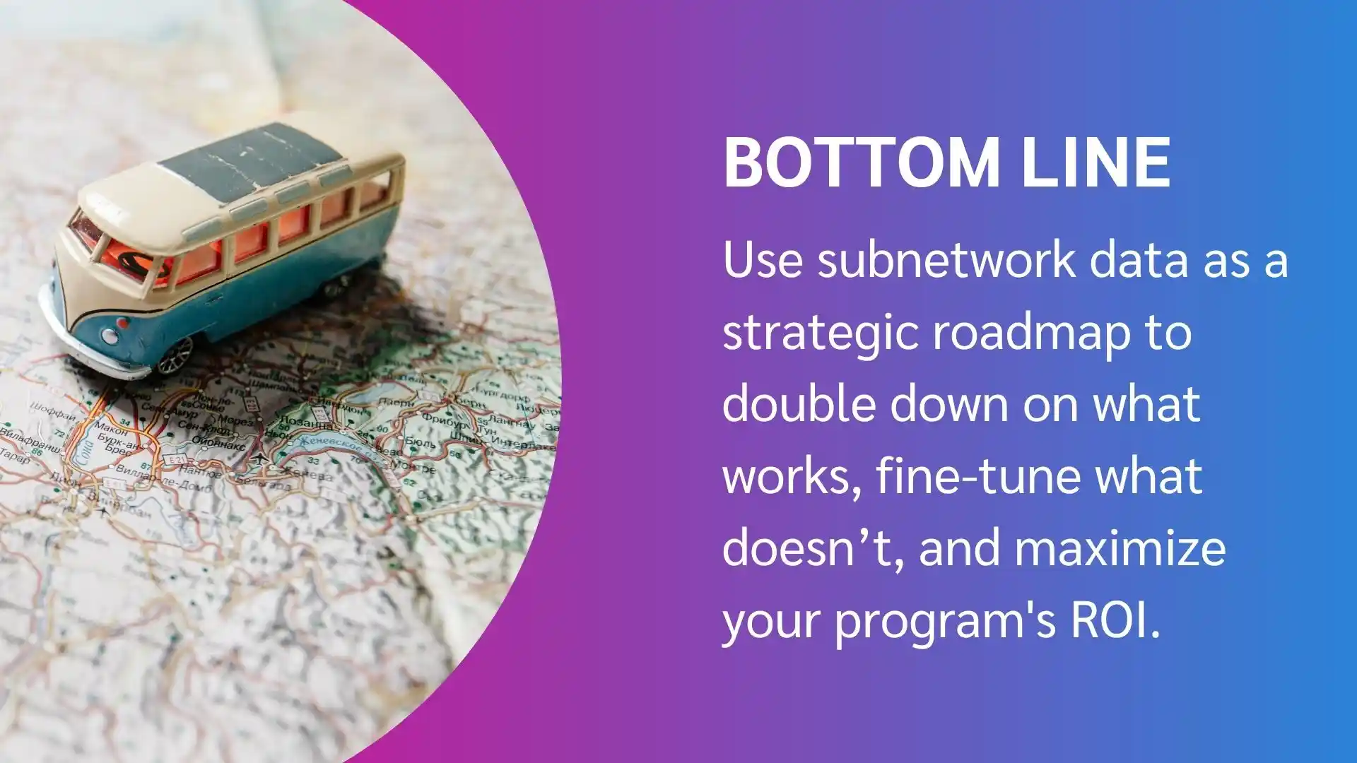 Subnetwork data as strategy guide