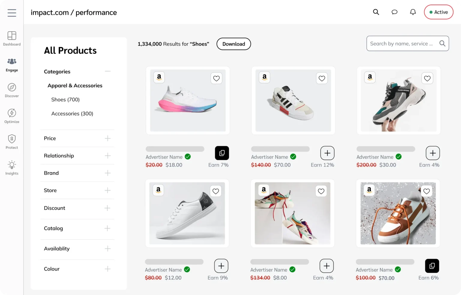 all product screen
