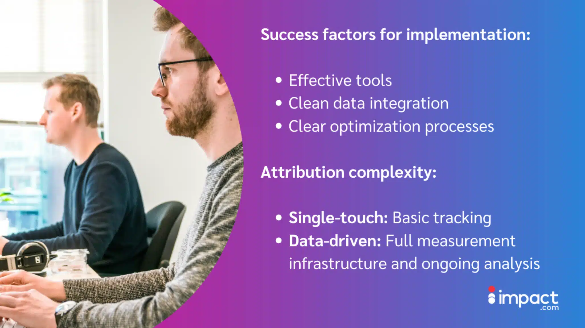 key success factors for effective implementation in a project management context.