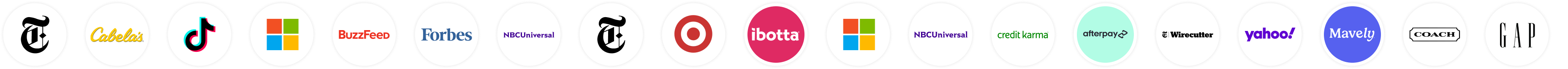 Logos grouped together