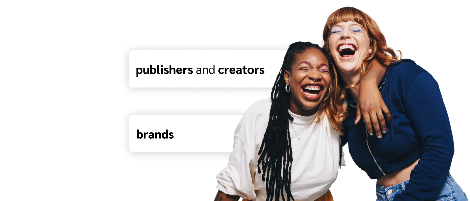 Two people smiling