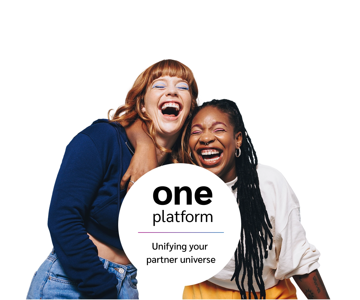 Two females laughing