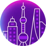 Shanghai purple icon