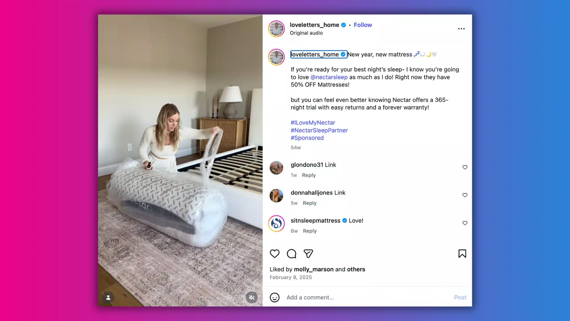 A person unwraps a new mattress in a well-decorated bedroom, ready to set it up on a bed frame.