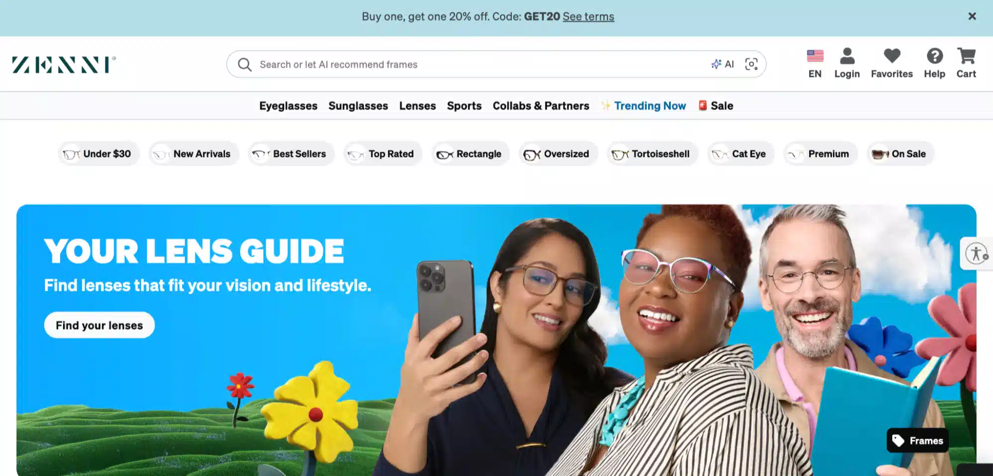 A woman holding a cell phone, engaged with a website page displayed on the device.