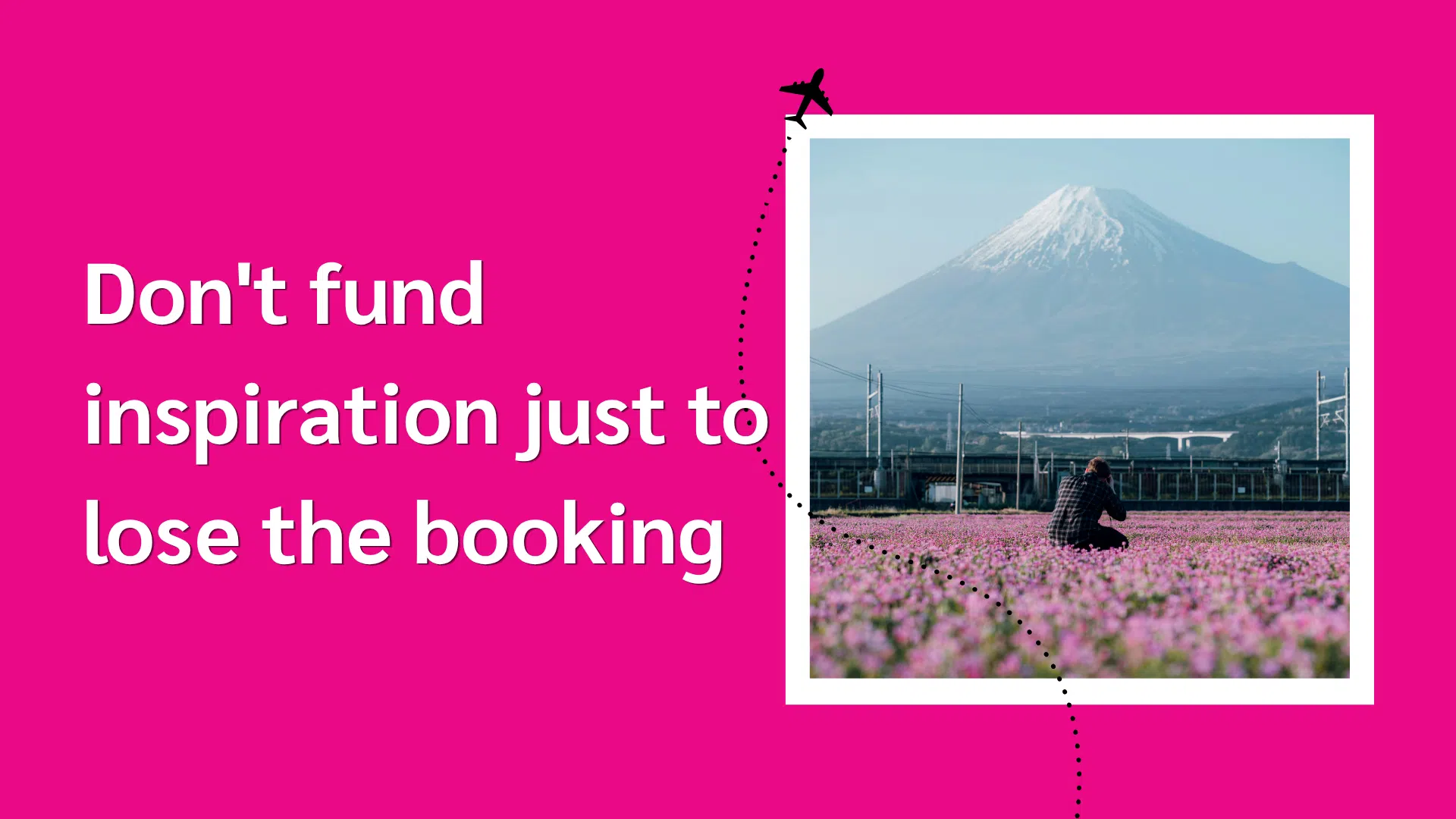A motivational quote emphasizing the importance of securing bookings before investing in inspiration.