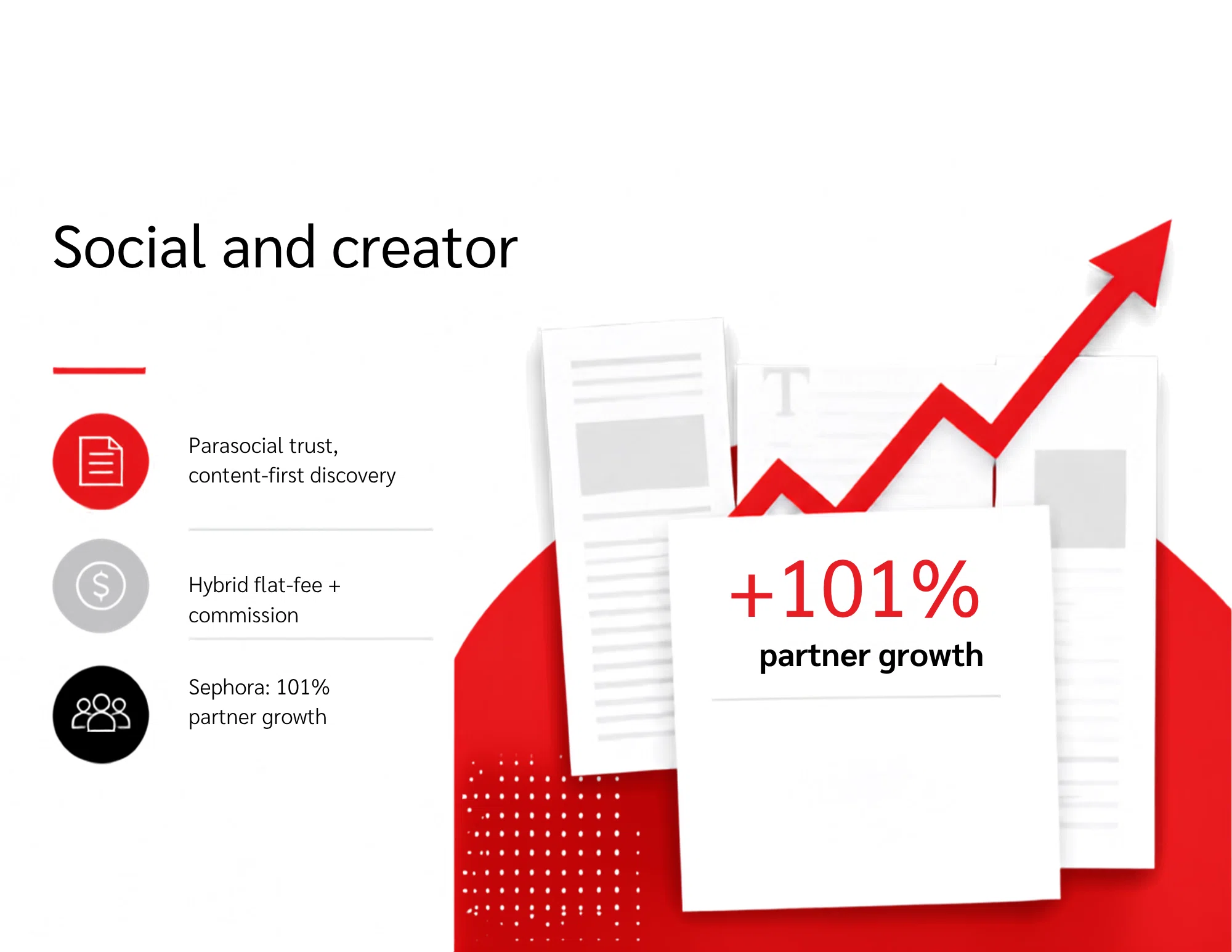 A PowerPoint template designed for social media and creators, featuring vibrant colors and modern layouts for presentations.